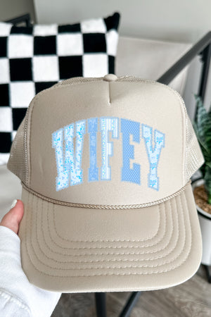 Something Blue Wifey Otto Foam Front Trucker Hat