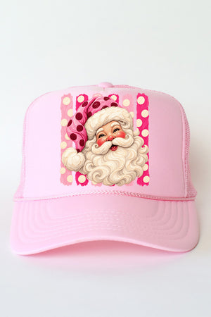 Pink Dot Jolly Santa Otto Foam Front Trucker Hat