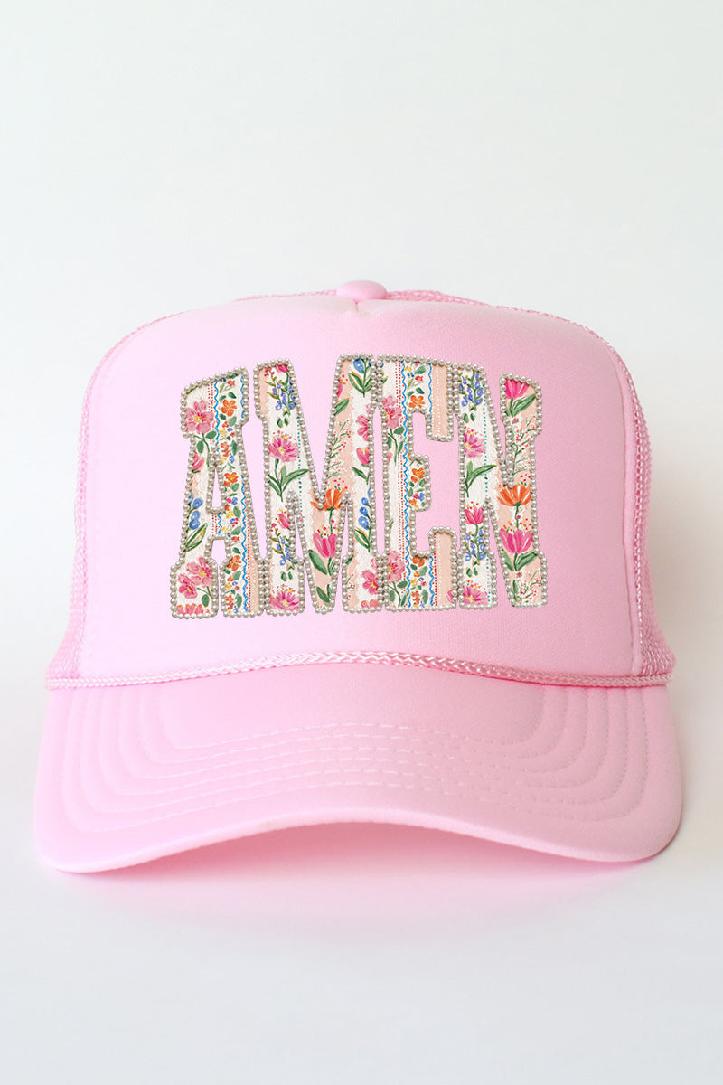 Pearls & Petals Amen Otto Foam Front Trucker Hat
