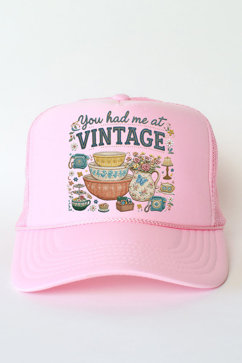 Vintage Threaded Treasures Otto Foam Front Trucker Hat