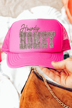 Leopard Howdy Honey Otto Foam Front Trucker Hat