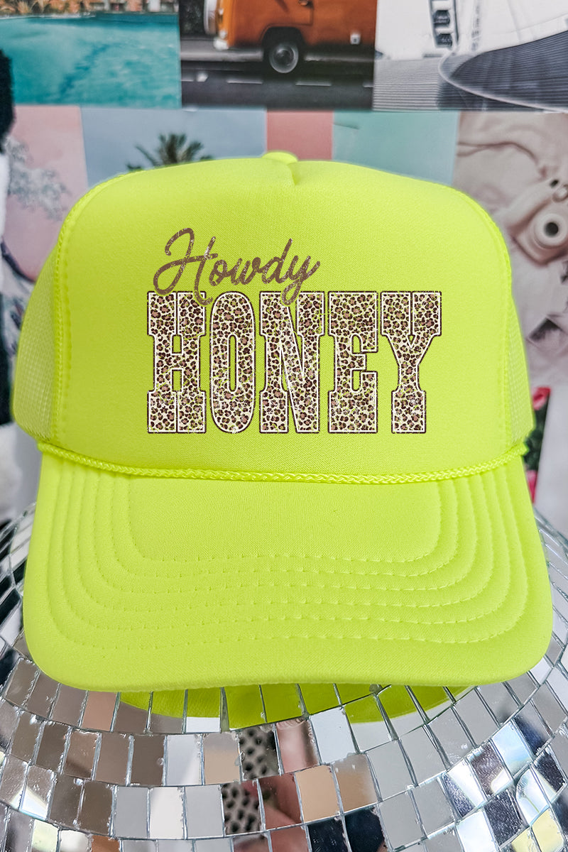Leopard Howdy Honey Otto Foam Front Trucker Hat