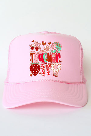 Berry Sweet Teacher Otto Foam Front Trucker Hat