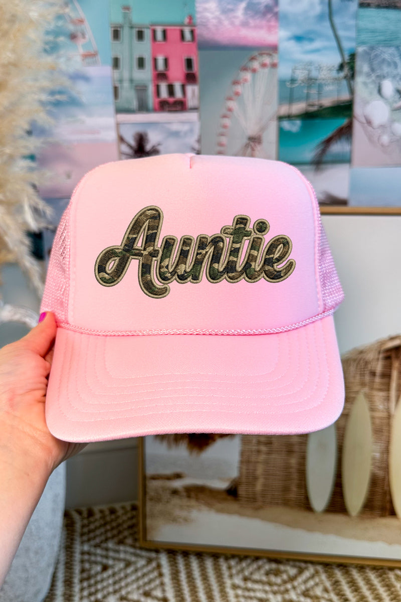 Camo Couture Auntie Otto Foam Front Trucker Hat