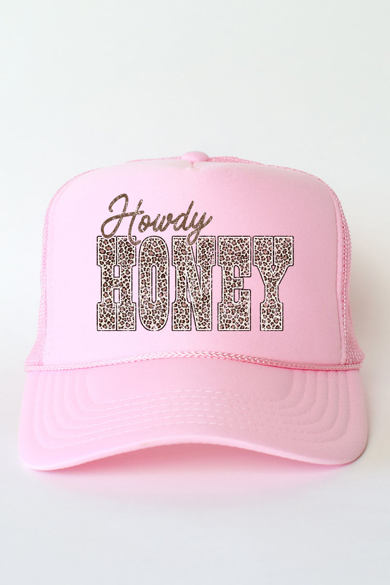 Leopard Howdy Honey Otto Foam Front Trucker Hat