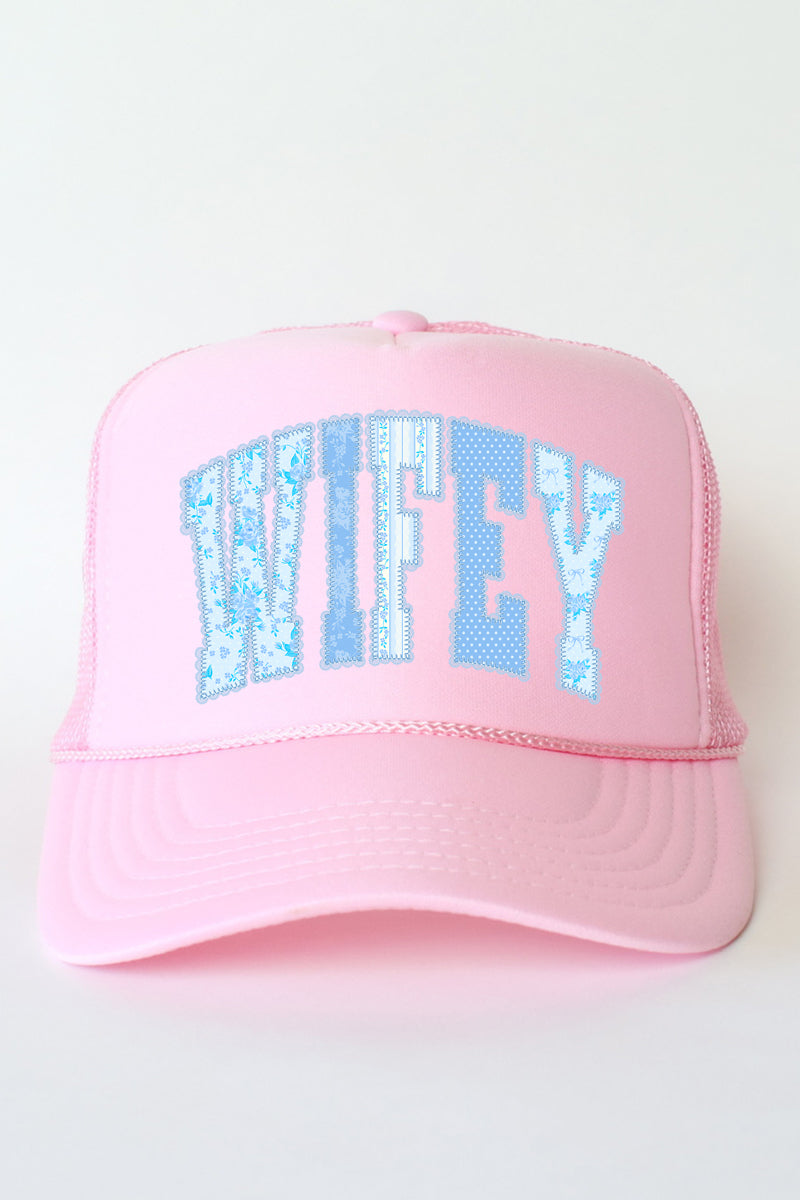 Something Blue Wifey Otto Foam Front Trucker Hat