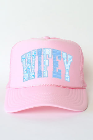 Something Blue Wifey Otto Foam Front Trucker Hat