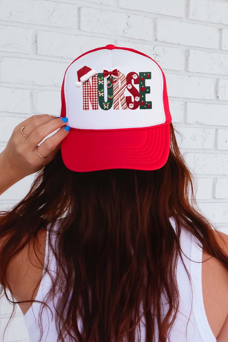 North Pole Nurse Otto Foam Front Trucker Hat
