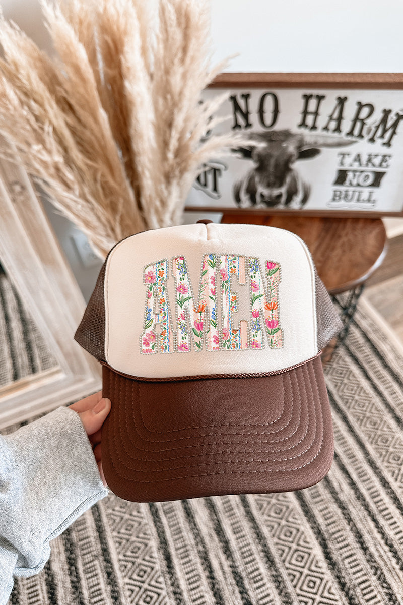 Pearls & Petals Amen Otto Foam Front Trucker Hat