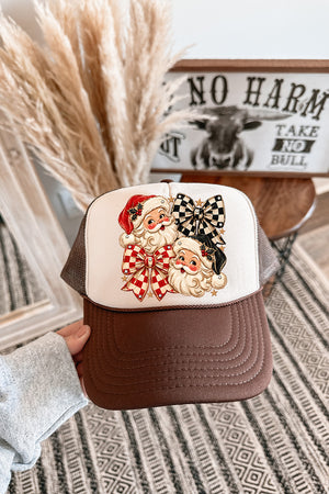 Merry Check Santa Otto Foam Front Trucker Hat
