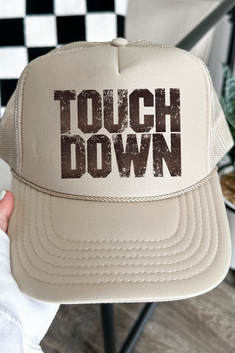 Touch Down Season Otto Khaki Foam Front Trucker Hat