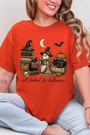 All Booked For Halloween Short Sleeve Relaxed Fit T-Shirt