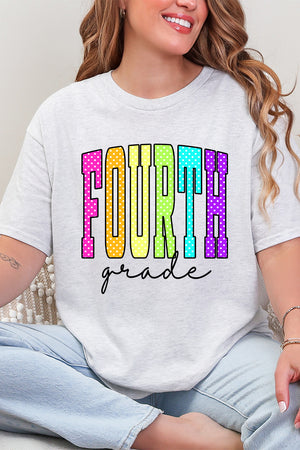 School Color Pop: Daycare To Twelfth Grade Short Sleeve Relaxed Fit T-Shirt *Choose Your Grade