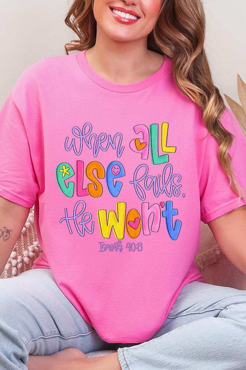 Colorful All Else Fails Short Sleeve Relaxed Fit T-Shirt