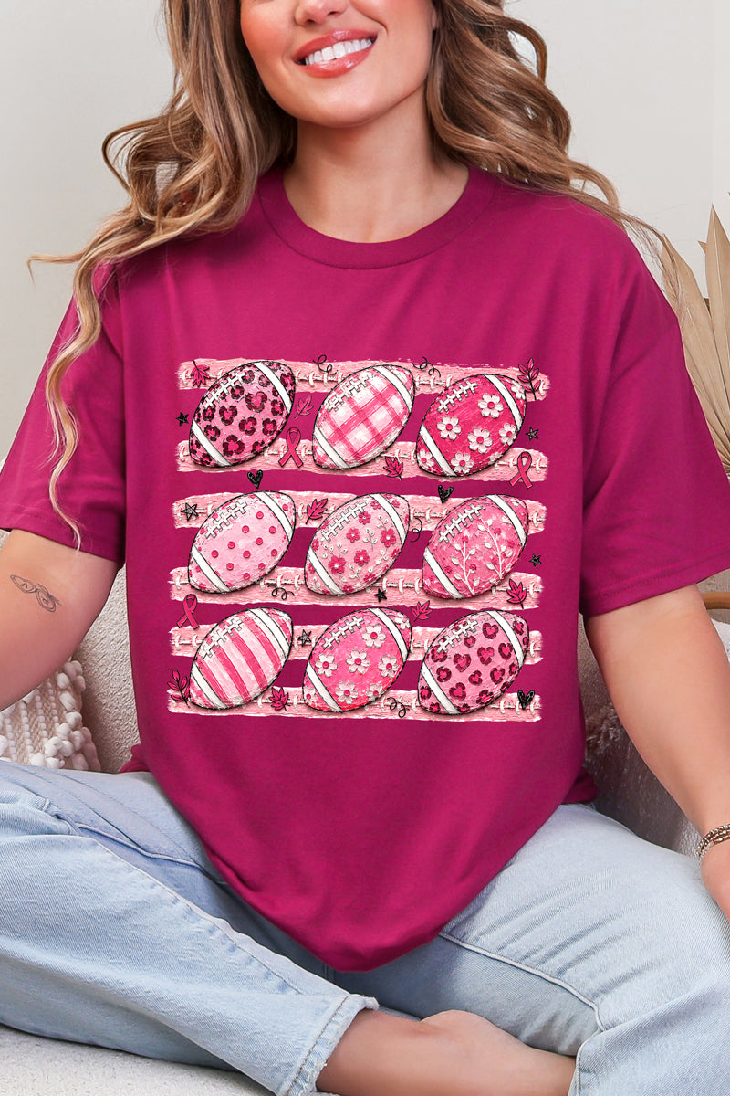 Painted Touchdowns For Hope Short Sleeve Relaxed Fit T-Shirt
