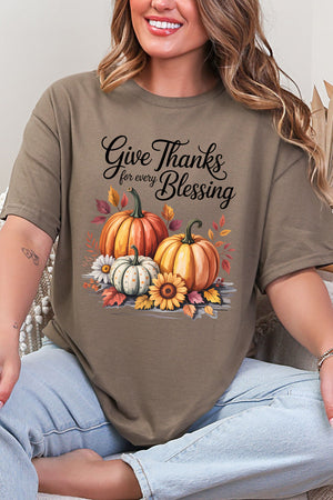 Autumn Give Thanks Short Sleeve Relaxed Fit T-Shirt