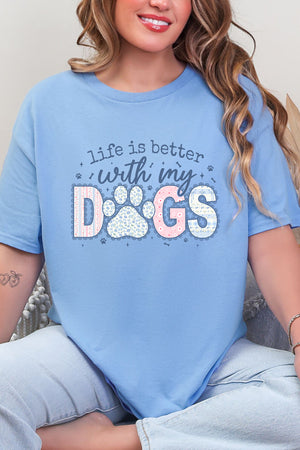 With My Dogs Floral Reverie Short Sleeve Relaxed Fit T-Shirt