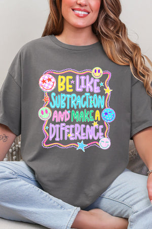 Playful Be Like Subtraction Short Sleeve Relaxed Fit T-Shirt