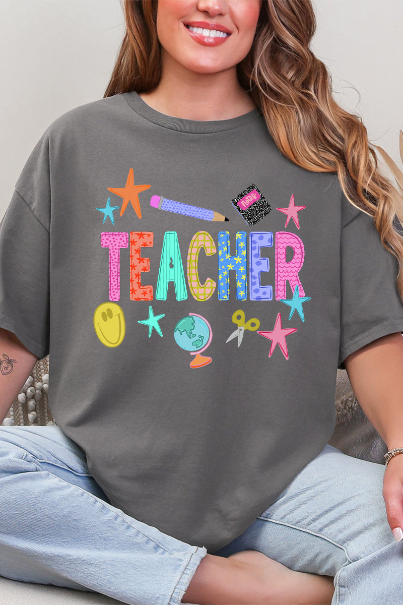 Classroom Charm Short Sleeve Relaxed Fit T-Shirt
