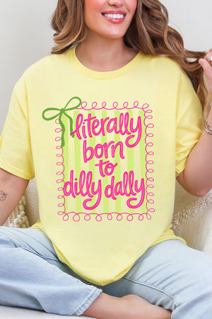 Swirls & Stripes Dilly Dally Short Sleeve Relaxed Fit T-Shirt