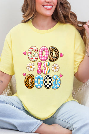 God Is Good Happy Mix Short Sleeve Relaxed Fit T-Shirt