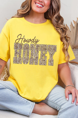 Leopard Howdy Honey Short Sleeve Relaxed Fit T-Shirt