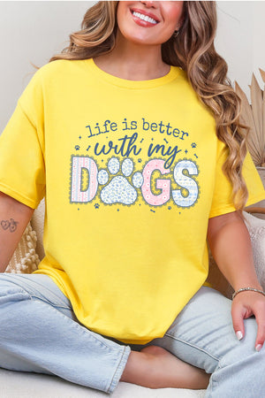 With My Dogs Floral Reverie Short Sleeve Relaxed Fit T-Shirt