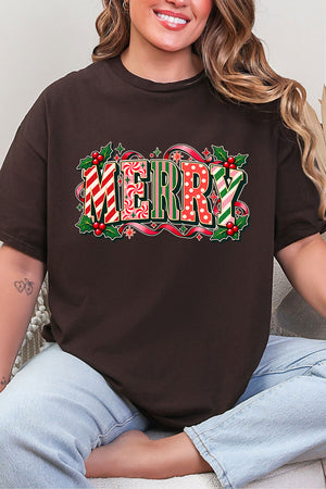 Peppermint Merry Short Sleeve Relaxed Fit T-Shirt