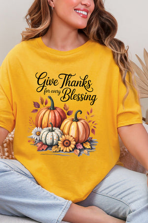 Autumn Give Thanks Short Sleeve Relaxed Fit T-Shirt