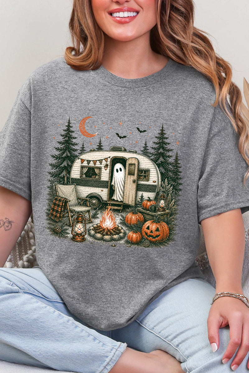 Spooky Campfire Night Short Sleeve Relaxed Fit T-Shirt