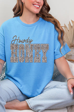 Leopard Howdy Honey Short Sleeve Relaxed Fit T-Shirt