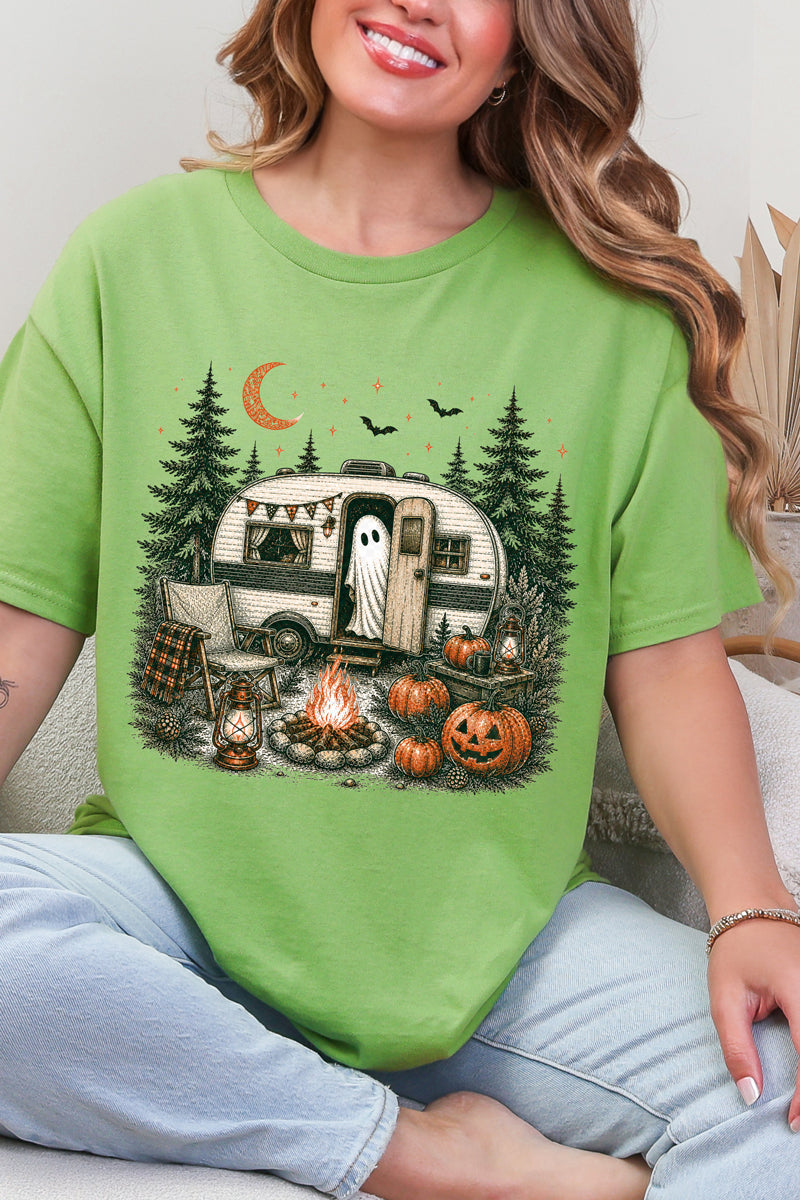 Spooky Campfire Night Short Sleeve Relaxed Fit T-Shirt
