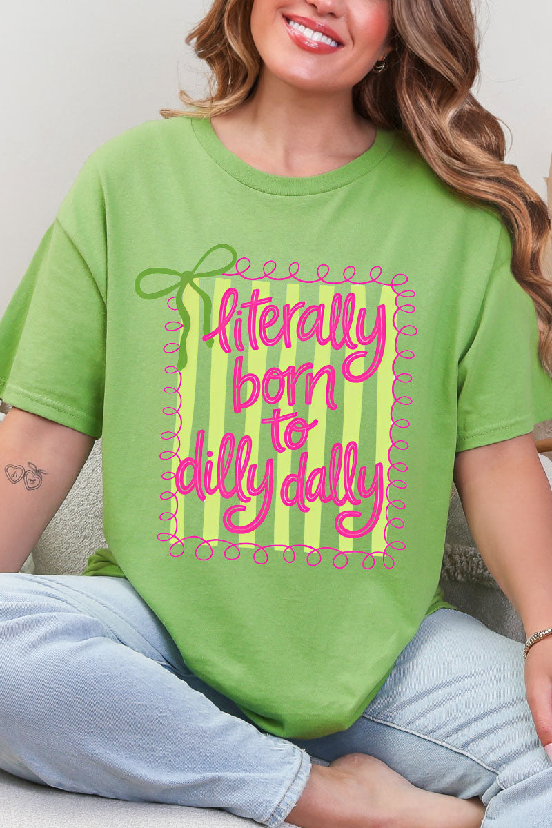 Swirls & Stripes Dilly Dally Short Sleeve Relaxed Fit T-Shirt