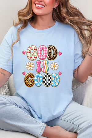 God Is Good Happy Mix Short Sleeve Relaxed Fit T-Shirt