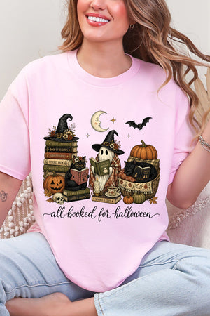 All Booked For Halloween Short Sleeve Relaxed Fit T-Shirt