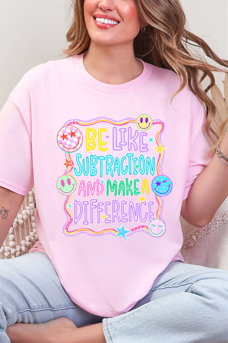 Playful Be Like Subtraction Short Sleeve Relaxed Fit T-Shirt