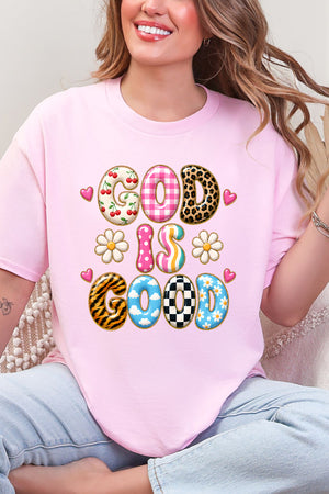 God Is Good Happy Mix Short Sleeve Relaxed Fit T-Shirt
