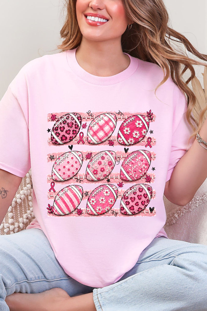 Painted Touchdowns For Hope Short Sleeve Relaxed Fit T-Shirt