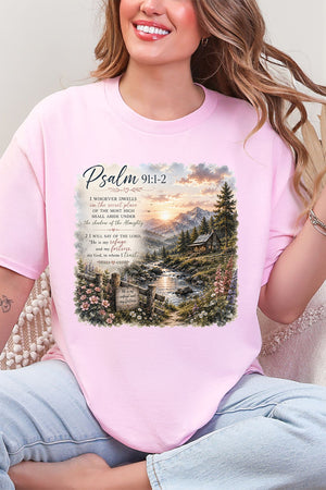 Scenic Psalm 91 Short Sleeve Relaxed Fit T-Shirt