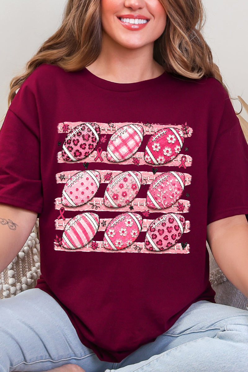 Painted Touchdowns For Hope Short Sleeve Relaxed Fit T-Shirt