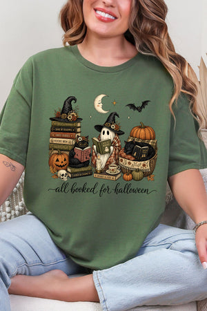 All Booked For Halloween Short Sleeve Relaxed Fit T-Shirt