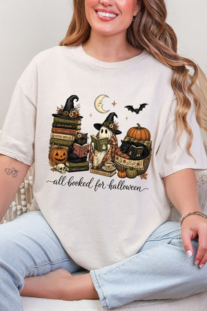 All Booked For Halloween Short Sleeve Relaxed Fit T-Shirt