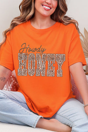 Leopard Howdy Honey Short Sleeve Relaxed Fit T-Shirt