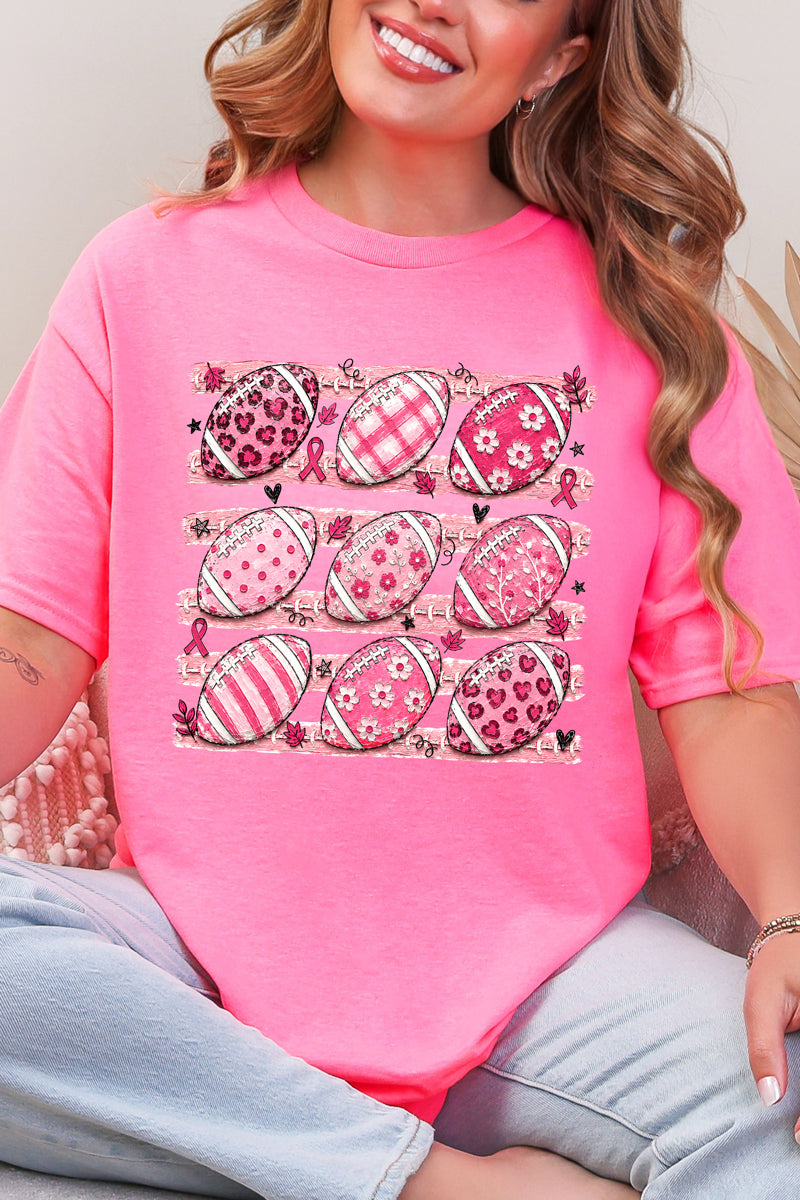 Painted Touchdowns For Hope Short Sleeve Relaxed Fit T-Shirt