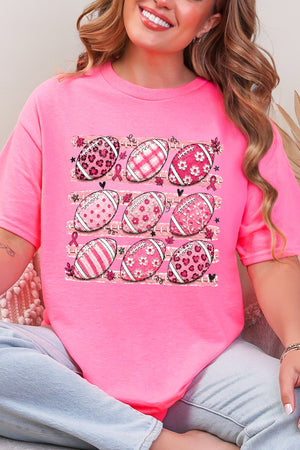 Painted Touchdowns For Hope Short Sleeve Relaxed Fit T-Shirt