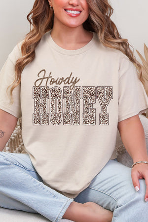Leopard Howdy Honey Short Sleeve Relaxed Fit T-Shirt