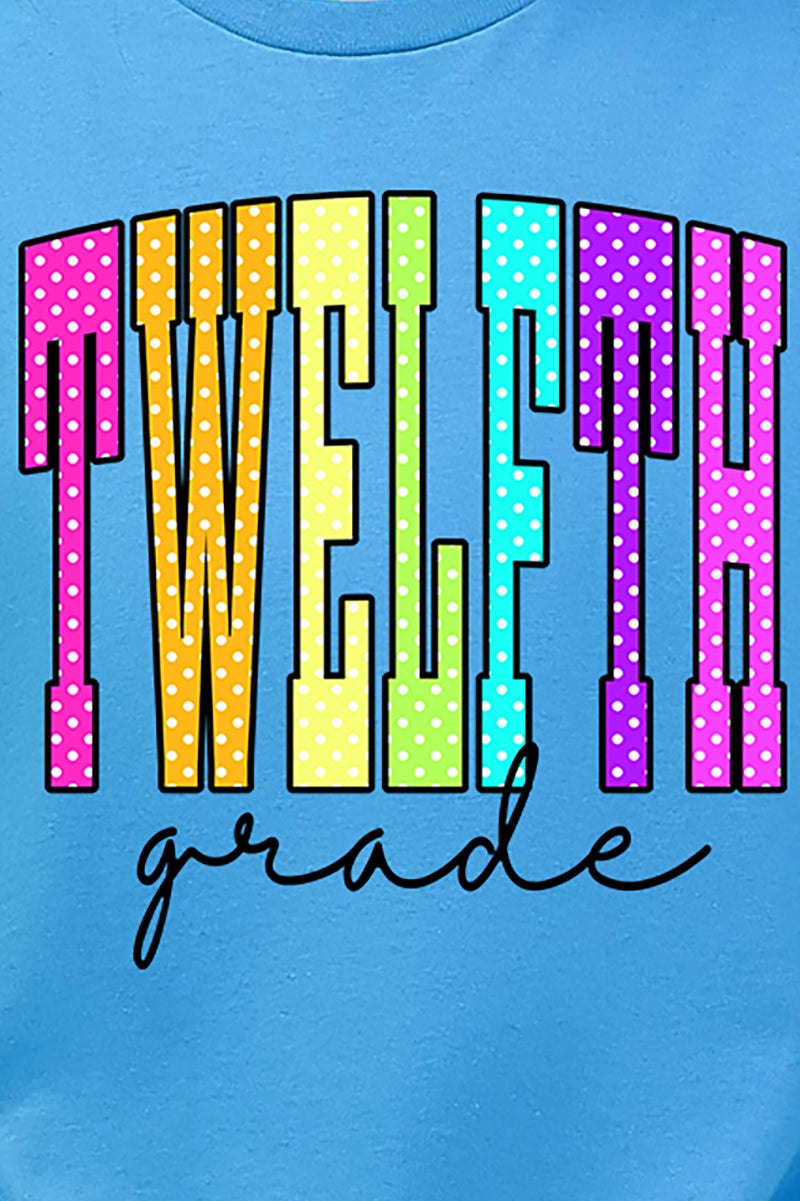School Color Pop: Daycare To Twelfth Grade Short Sleeve Relaxed Fit T-Shirt *Choose Your Grade