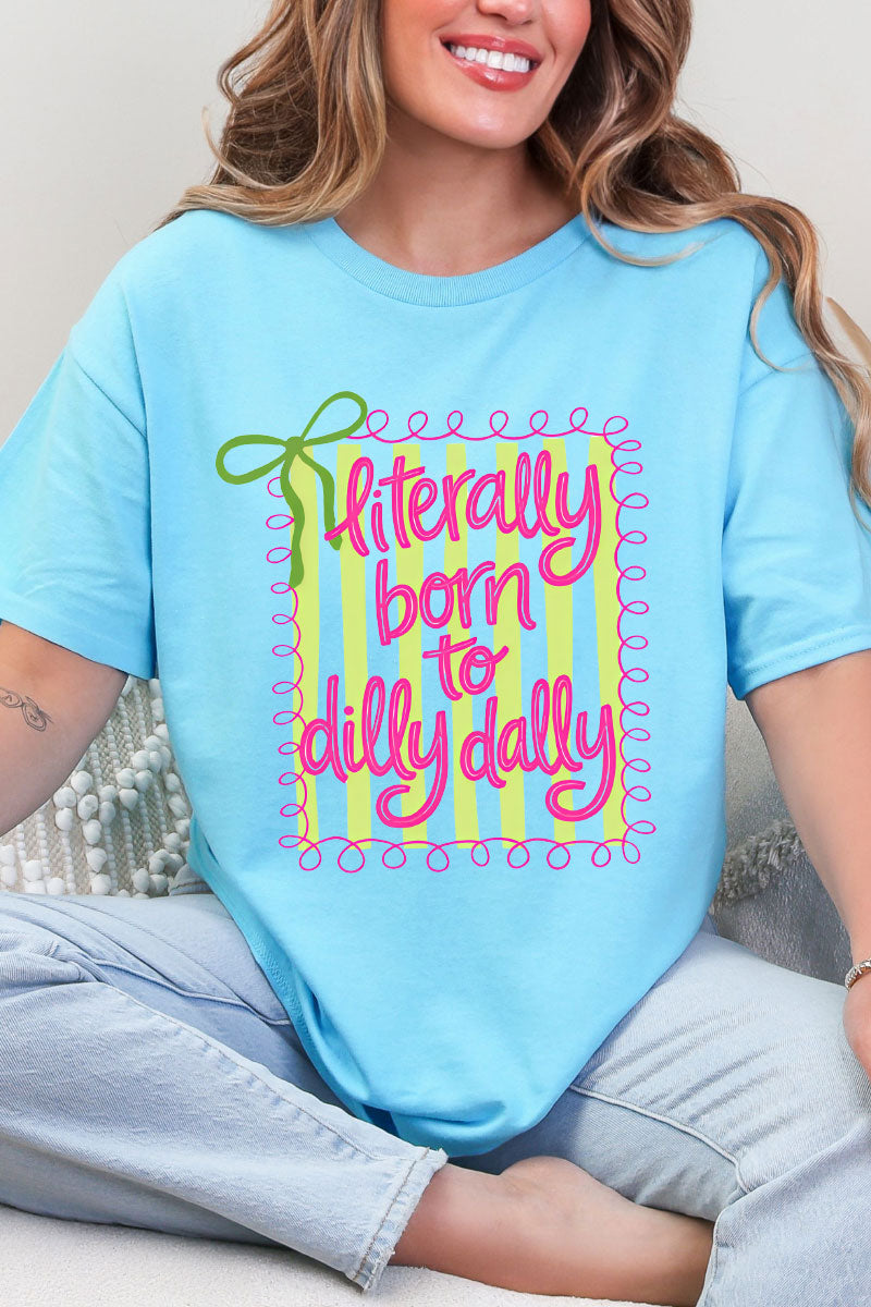 Swirls & Stripes Dilly Dally Short Sleeve Relaxed Fit T-Shirt