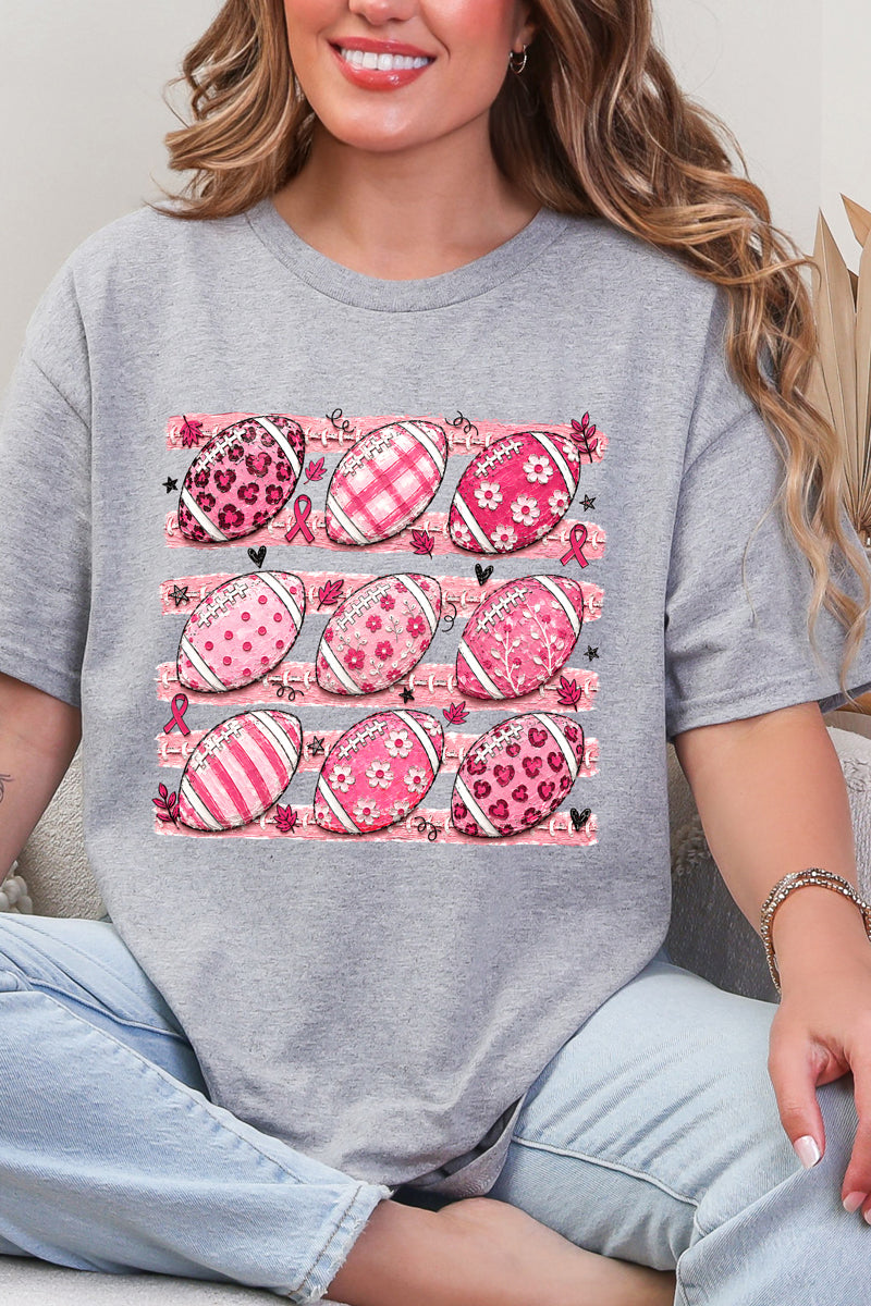 Painted Touchdowns For Hope Short Sleeve Relaxed Fit T-Shirt