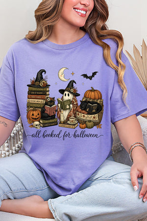All Booked For Halloween Short Sleeve Relaxed Fit T-Shirt